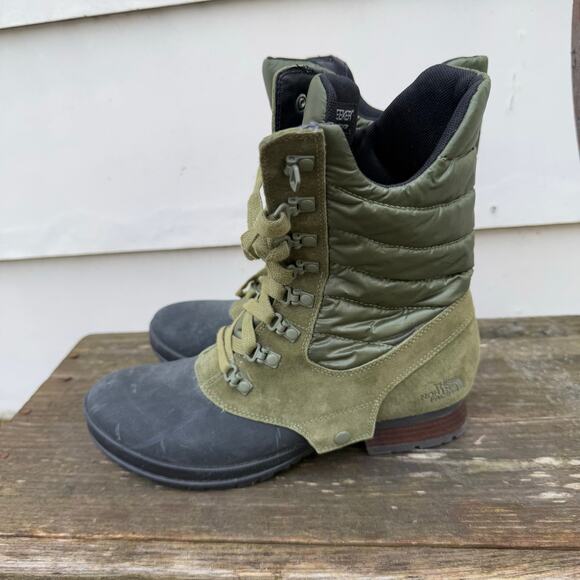 The North Face Zophia Winter Boots 200g Heetseeker Insulation Olive Green 8.5 - Picture 5 of 9